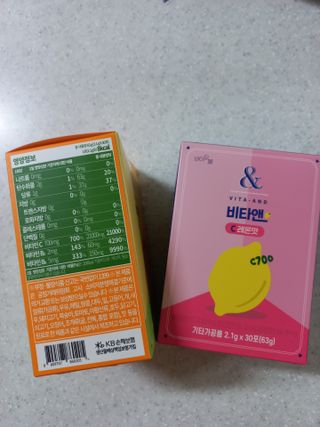 비타앤C 레몬맛, 망고맛 — 5점을 준 리뷰어가 2021년 6월 올린 사용 사진