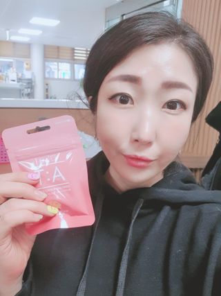 입 냄새 완화에 도움을 주는 에티켓 캔디 복숭아맛 앳캔디 — 5점을 준 리뷰어가 2021년 1월 올린 사용 사진