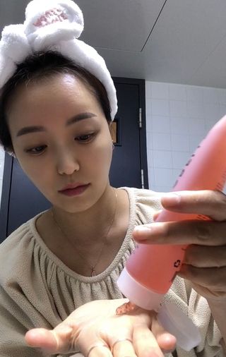 라플로렐 프로방스 로즈 폼클렌저 — 4점을 준 리뷰어가 2022년 1월 올린 사용 사진