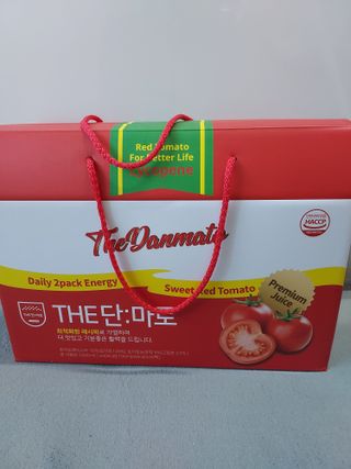 제이제이바이오 더단마토 프리미엄주스 100ml 30팩입 - 무설탕 스테비아 토마토즙 — 5점을 준 리뷰어가 2021년 12월 올린 사용 사진