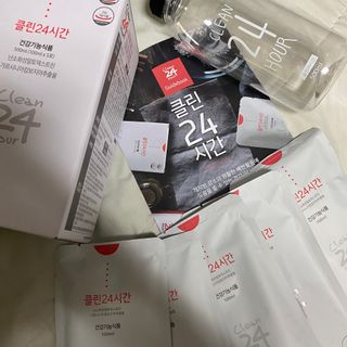 클린24시간 1BOX(5포) + 전용보틀(500ml) — 3.5점을 준 리뷰어가 2022년 8월 올린 사용 사진