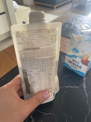 일일하우 슬리밍 플랜B 고소한 귀리맛, 진한 카카오맛 (체중조절식) — 5점을 준 리뷰어가 2023년 8월 올린 사용 사진