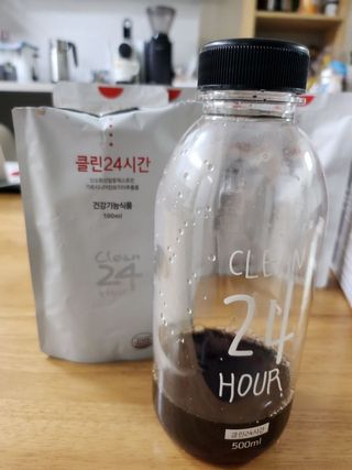 클린24시간 1BOX(5포) + 전용보틀(500ml) — 5점을 준 리뷰어가 2022년 10월 올린 사용 사진
