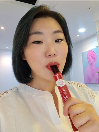 서울에프엔비 콜라스틴 3종 뷰티젤리스틱 45입 [ABC핏 15입 /  석류핏 15입 / 청스피루리나 15입] — 5점을 준 리뷰어가 2021년 7월 올린 사용 사진
