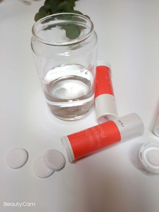 [슬림드랍 석류맛] 건기식 다이어트 보조제 겸 비타민 — 5점을 준 리뷰어가 2022년 2월 올린 사용 사진