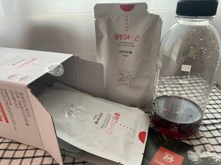 클린24시간 1BOX(5포) + 전용보틀(500ml) — 5점을 준 리뷰어가 2023년 2월 올린 사용 사진