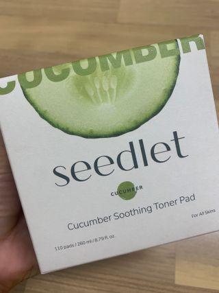 씨드렛 큐컴버 수딩 토너 패드 — 5점을 준 리뷰어가 2023년 2월 올린 사용 사진