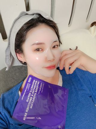101스킨 영앤리치 하이드로겔 마스크팩 — 5점을 준 리뷰어가 2021년 2월 올린 사용 사진