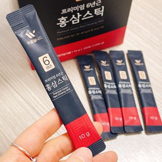 [푸름웰니스] 프리미엄 6년근 홍삼스틱 3mg x 100포 — 4.5점을 준 리뷰어가 2022년 2월 올린 사용 사진