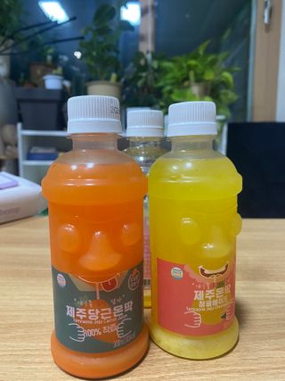 탐라원 제주의 맛, 몬딱주스 4종세트 - 한라봉몬딱주스, 천혜향몬딱주스, 청귤에이드, 당근몬딱주스 — 5점을 준 리뷰어가 2021년 10월 올린 사용 사진