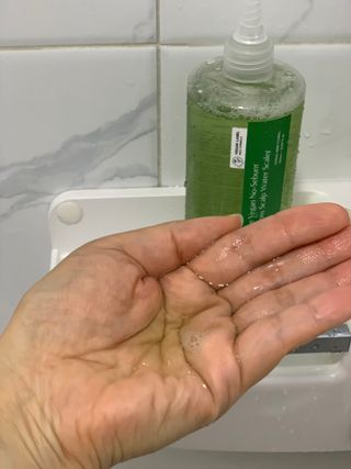 닥터시드 티트리 앤 라임 비건 지성케어 쿨 탈모 두피 워터 스케일러 — 5점을 준 리뷰어가 2024년 4월 올린 사용 사진