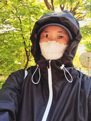 크노텐 후디집업자켓(다이어트땀복) — 5점을 준 리뷰어가 2022년 5월 올린 사용 사진