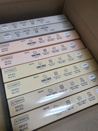 [애니가드] 센스 메베 베이지 컬러 사각 마스크 5P — 5점을 준 리뷰어가 2022년 8월 올린 사용 사진