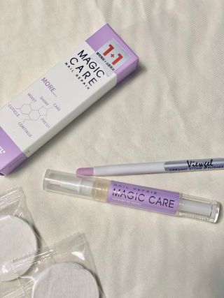 1+2 뷰젤 매직케어 손톱영양제+스톤푸셔+코인타올 셀프 네일케어 — 5점을 준 리뷰어가 2023년 4월 올린 사용 사진