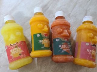 탐라원 제주의 맛, 몬딱주스 4종세트 - 한라봉몬딱주스, 천혜향몬딱주스, 청귤에이드, 당근몬딱주스 — 5점을 준 리뷰어가 2021년 9월 올린 사용 사진