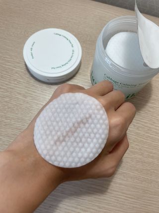 키노닉스 양배추 카밍 진정 토너패드 — 4.5점을 준 리뷰어가 2021년 8월 올린 사용 사진
