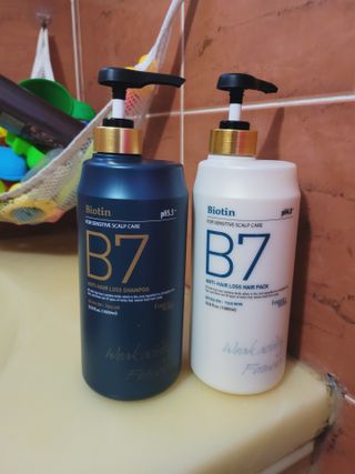 [포레스트스토리] B7 안티 헤어로스 샴푸1,000ml + 헤어팩 1,000ml — 5점을 준 리뷰어가 2021년 3월 올린 사용 사진