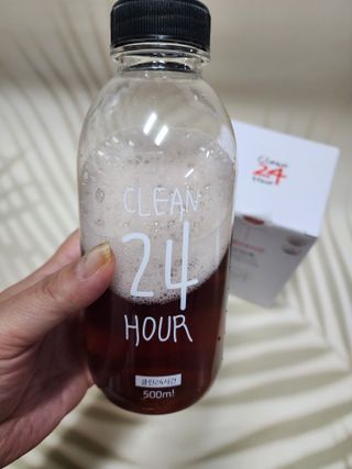 클린24시간 1BOX(5포) + 전용보틀(500ml) — 4점을 준 리뷰어가 2022년 12월 올린 사용 사진