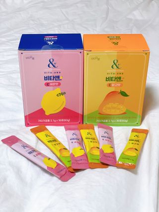 비타앤C 레몬맛, 망고맛 — 4.5점을 준 리뷰어가 2021년 8월 올린 사용 사진