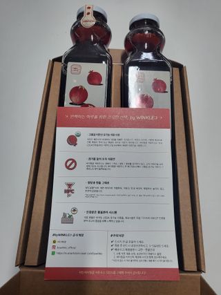 [바이윙클] 페르시아 유기농 석류 착즙주스 750ml 2병 + 선물박스 세트 — 5점을 준 리뷰어가 2022년 3월 올린 사용 사진