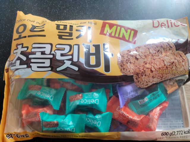 델리스 오트 밀키 초콜릿 바 리뷰 사진