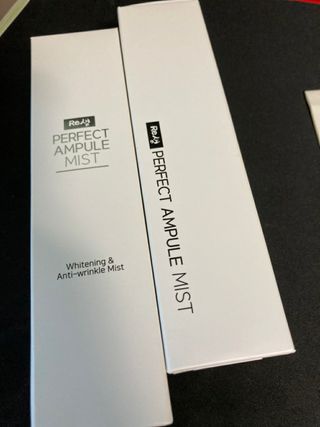 리생 [Re생] 퍼팩트 앰플 이중 기능성 미스트 100ml  피부미백 주름개선 = 총 2개 200ml 증정 — 4점을 준 리뷰어가 2021년 9월 올린 사용 사진