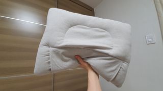 브랜드K 플래그십스토어 [브랜드K X 가온힐 코튼샤워]편백 인서트 베개, 편백파우치, 높이조절 솜파우치 — 5점을 준 리뷰어가 2022년 1월 올린 사용 사진