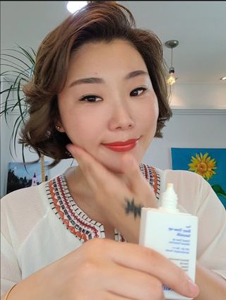 키노닉스 로지 톤업 선밀크 — 5점을 준 리뷰어가 2021년 8월 올린 사용 사진