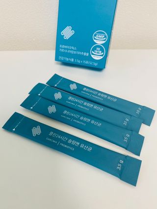 클린24시간 슬림앤유산균 1박스 (3.5g X 15포) — 5점을 준 리뷰어가 2022년 9월 올린 사용 사진