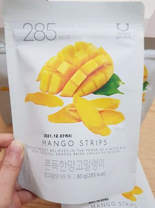 딜라이트 프로젝트 쫀득한 망고말랭이 5입 기획상품 — 5점을 준 리뷰어가 2021년 6월 올린 사용 사진