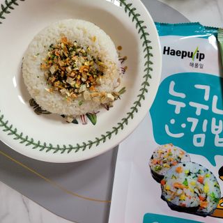 해풀잎 누구나 김밥*1ea [(혼합야채 35g *1ea,  김밥김 (5g, 5ea),  양념간장 (6g, 5ea), 참기름(5g, 2ea)] — 5점을 준 리뷰어가 2022년 5월 올린 사용 사진