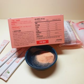 [모마네] 이너뷰티 히알루론산 비오틴 코큐텐 저분자피쉬콜라겐 - 3 g 30포 ★석류맛 — 4.5점을 준 리뷰어가 2021년 12월 올린 사용 사진