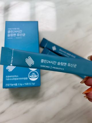 클린24시간 슬림앤유산균 1박스 (3.5g X 15포) — 5점을 준 리뷰어가 2022년 7월 올린 사용 사진