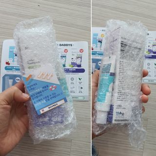 닥터데디스 안심불소 튼튼치약(청포도, 민트 중 택 1) 60g + 여행용 미니 치약 15g — 4점을 준 리뷰어가 2022년 7월 올린 사용 사진
