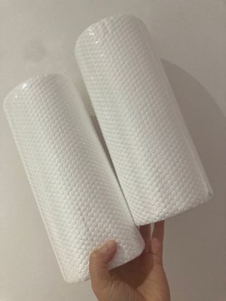 부직포나라 중금속유해물질ZERO 뜯어쓰는 주방 일회용수세미 60매 2매 — 5점을 준 리뷰어가 2022년 8월 올린 사용 사진