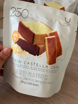 신상품) 딜라이트 프로젝트 프로틴  브라우니칩/ 카스테라칩 총 6EA — 5점을 준 리뷰어가 2022년 6월 올린 사용 사진