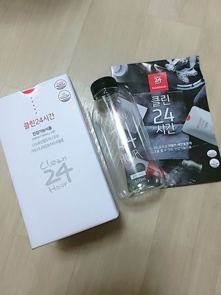 클린24시간 1BOX(5포) + 전용보틀(500ml) — 4점을 준 리뷰어가 2022년 8월 올린 사용 사진