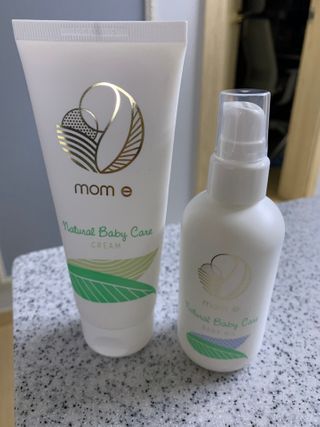 mom e 맘이 내추럴 베이비 케어 크림+바디오일 — 5점을 준 리뷰어가 2021년 1월 올린 사용 사진