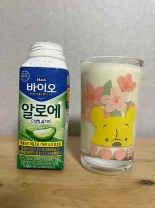 LIVE 매일바이오 알로에 드링킹 요거트 — 5점을 준 리뷰어가 2022년 4월 올린 사용 사진