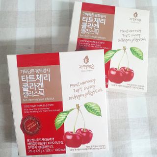 자연에온 가득담은 몽모랑시 타트체리 콜라겐 젤리스틱 — 5점을 준 리뷰어가 2021년 1월 올린 사용 사진