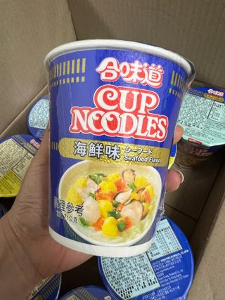 NISSIN 닛신 컵누들  4종 - 씨푸드오리지날, 씨푸드 스파이시, 씨푸드 커리, 씨푸드 XO소스 — 5점을 준 리뷰어가 2022년 3월 올린 사용 사진
