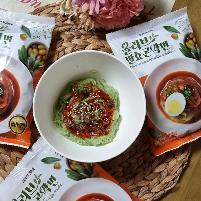 올리브 발효곤약면 찰비빔면 1세트-(3봉) 리뷰 사진