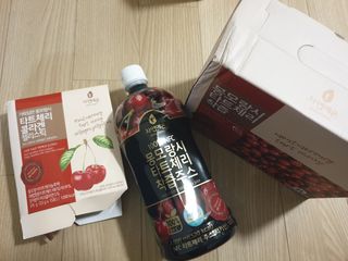 자연에온 몽모랑시 타트체리 3종 세트 구성 - 저분자콜라겐젤리, NFC 착즙주스 — 5점을 준 리뷰어가 2021년 7월 올린 사용 사진