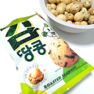 오리온 오징어땅콩의 짭짤고소 신제품, 구운김땅콩 — 5점을 준 리뷰어가 2022년 5월 올린 사용 사진