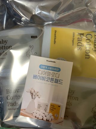 디어엘로디 프리미엄 유기농 유아 솜티슈 40매 3Pack +60매 1Pack 혼합형 — 4점을 준 리뷰어가 2021년 4월 올린 사용 사진
