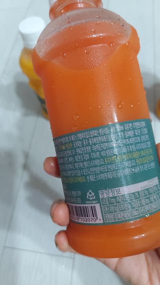 탐라원 제주의 맛, 몬딱주스 4종세트 - 한라봉몬딱주스, 천혜향몬딱주스, 청귤에이드, 당근몬딱주스 — 5점을 준 리뷰어가 2021년 7월 올린 사용 사진
