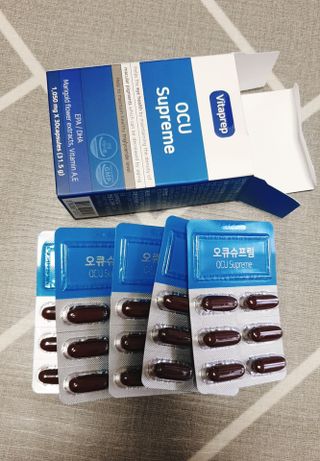 뉴트리션팩토리 비타프렙 오큐슈프림 루테인 오메가3 1050mg — 5점을 준 리뷰어가 2021년 7월 올린 사용 사진