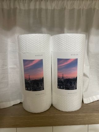 부직포나라 중금속유해물질ZERO 뜯어쓰는 주방 일회용수세미 60매 2매 — 5점을 준 리뷰어가 2022년 11월 올린 사용 사진