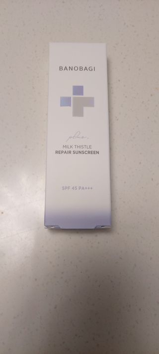 바노바기 코스메틱 바노바기 밀크씨슬 리페어 시카 선스크린 플러스 50ml — 4점을 준 리뷰어가 2023년 2월 올린 사용 사진