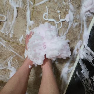 여우두마리 아기 버블클렌저 버블폼 거품놀이 유아바디워시 배쓰밤 입욕제 — 5점을 준 리뷰어가 2021년 2월 올린 사용 사진